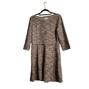Max Studio long sleeve textured dress with braided detailing